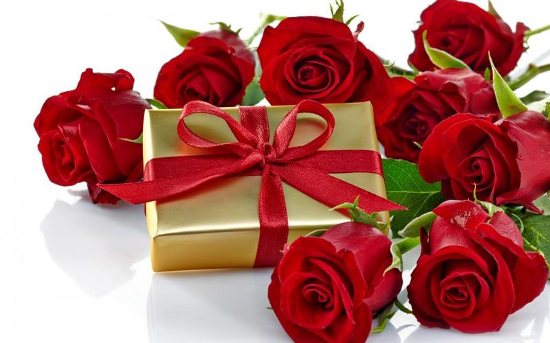 鲜花,红色,框,礼物,情人节,礼物,玫瑰,浪漫,弓,玫瑰,爱情,花卉鲜花